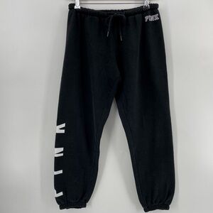 Victoria’s Secret PINK Sweatpants Black Drawstring Loungewear S